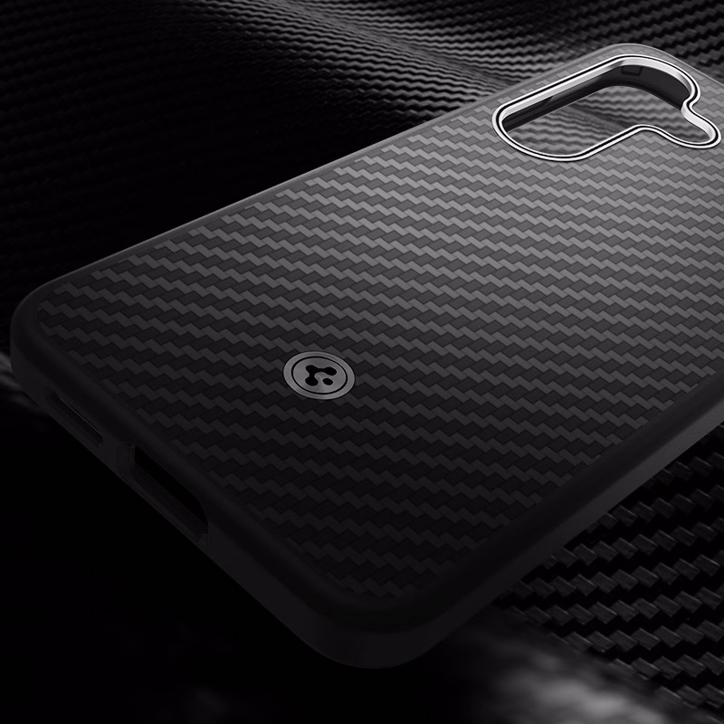 Etui magnetyczne Spigen Enzo Aramid do Galaxy S25 Plus, czarno-srebrne